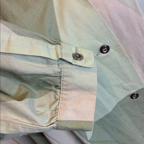 MARIMEKKO Aikansa Paaryna Finland Square Shirt Dress dusty green blocks Vintage - Picture 7 of 15